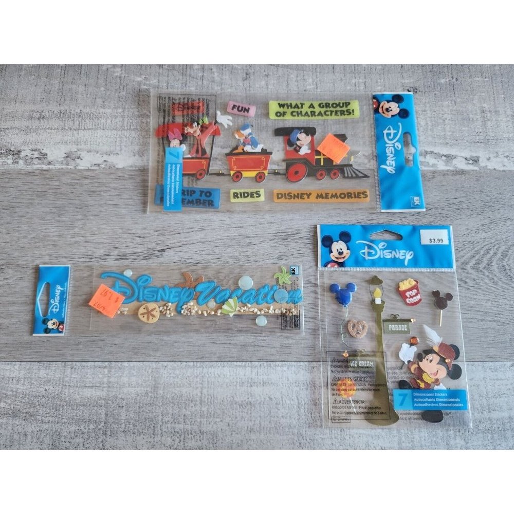 Stickers - Disney Vacation Jolee's LOT 3D Mickey Mouse Train + RARE HTF New #39